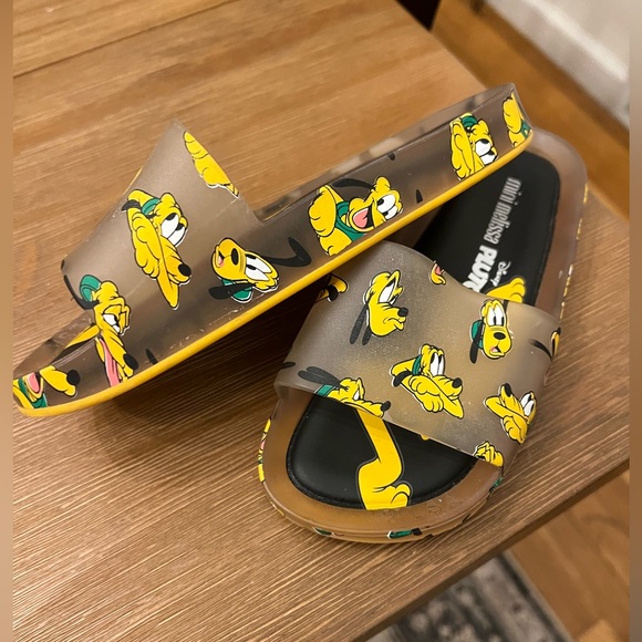 Mini Melissa Other - Mini Melissa Slide + Mickey And Friends III Pluto Clear Beige toddler 12 unisex